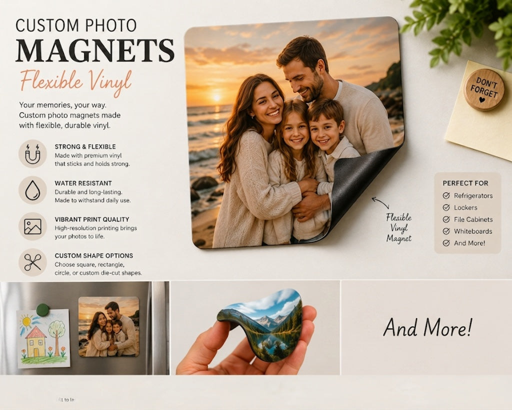 Custom Flexible Photo Magnets